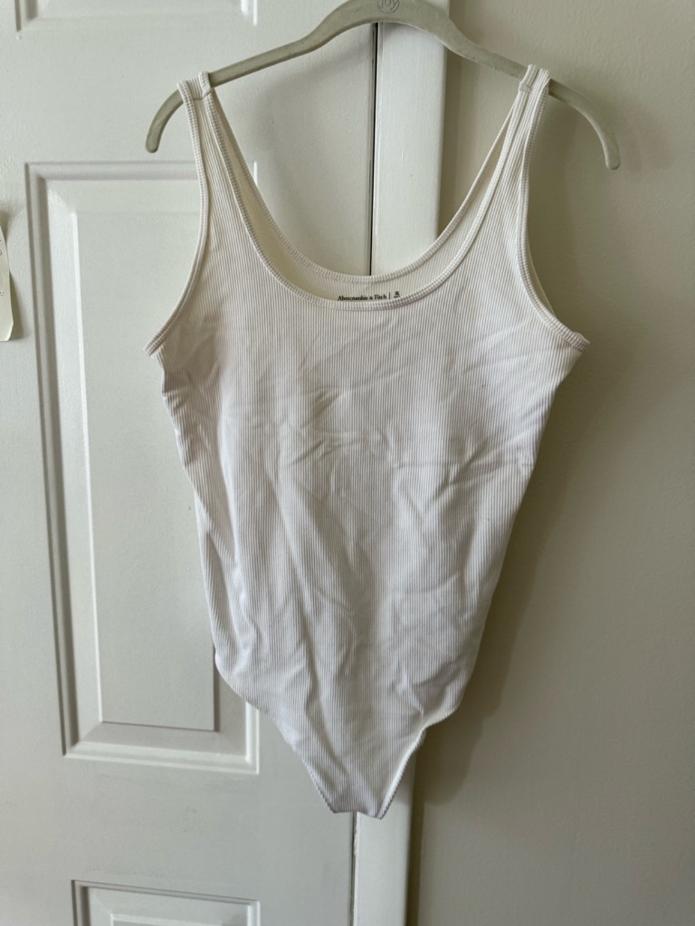 White ribbed bodysuit